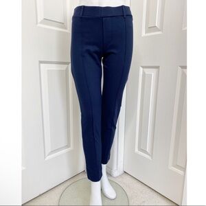 Three dots navy blue ponte pull on cropped stretch legging pants